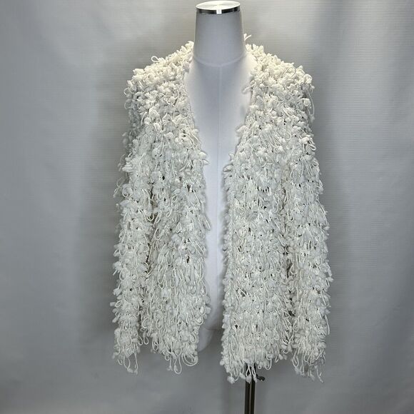 Windsor Jackets & Blazers - Windsor White Pom Blazer Jacket Womens Small Medium Open Front Streetwear